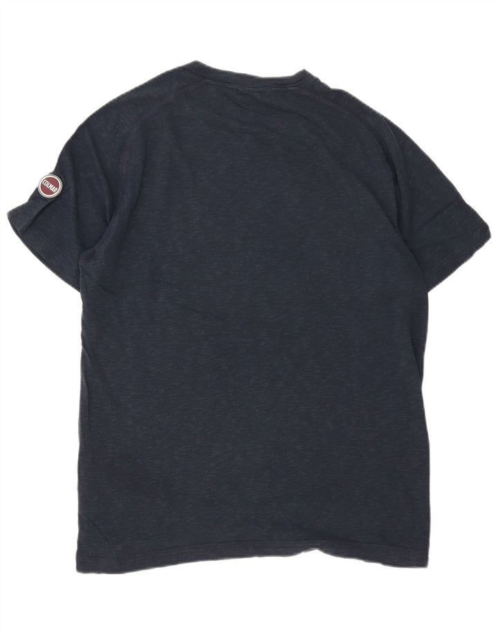 Camiseta masculina Colmar Regular Fit Top médio algodão manchado azul marinho