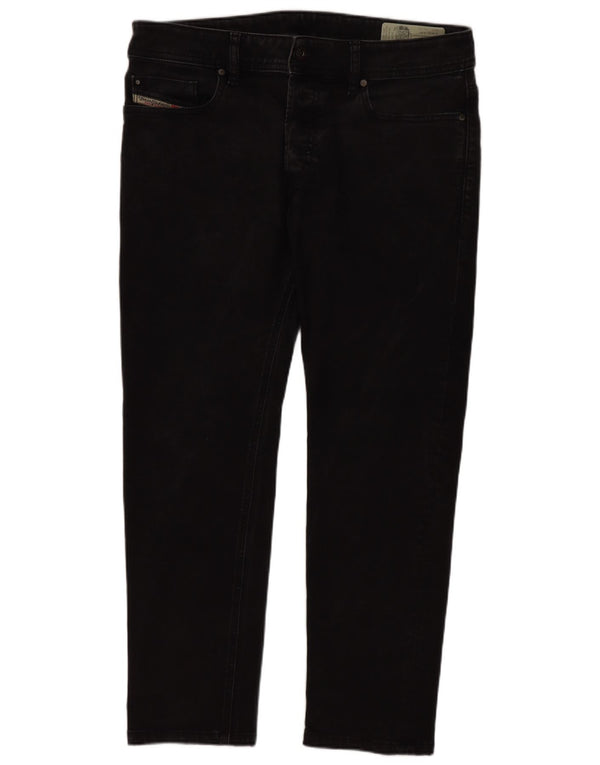 Diesel Mens Troxer Slim Skinny Jeans W32 L26 Algodão Preto