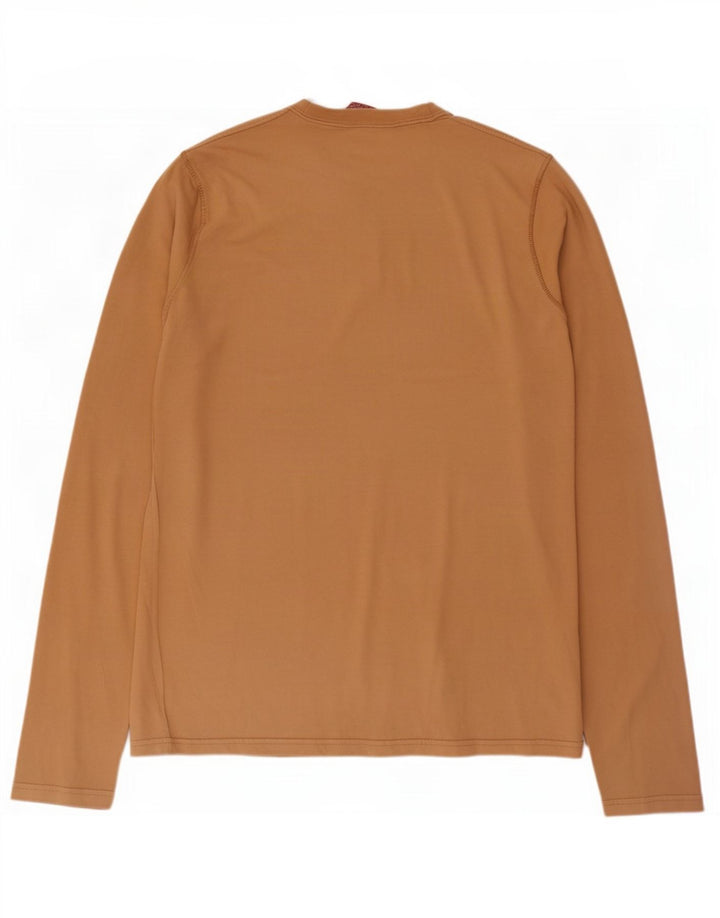 Zara Top gráfico masculino manga comprida XL algodão bege