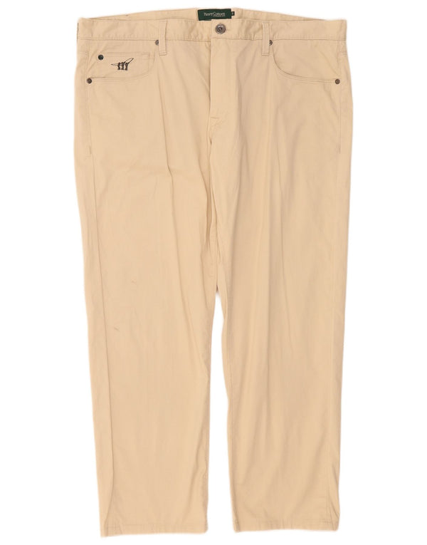 Calça casual feminina Henry Cottons Slim Fit W40 L27 algodão bege