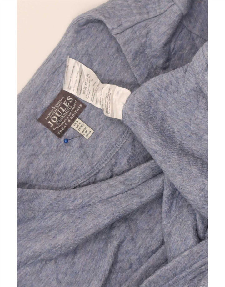 Vestido feminino Joules de manga comprida UK 8 poliéster azul pequeno