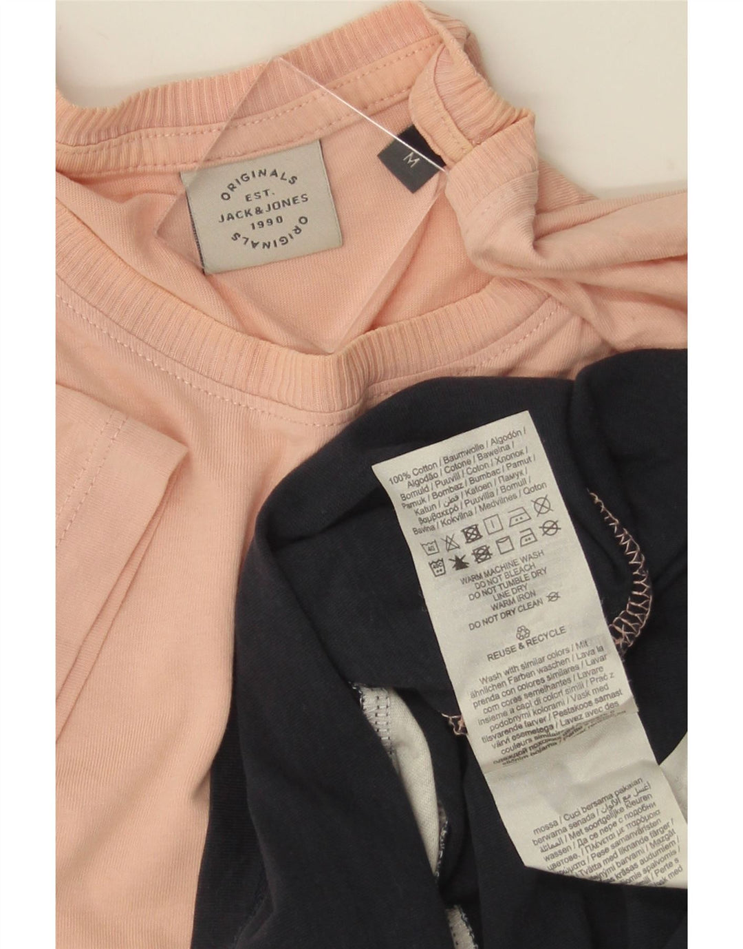 Camiseta masculina JACK & JONES Top médio de algodão colorido multicolorido