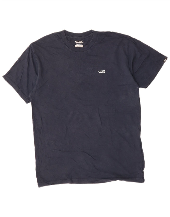 Camiseta VANS masculina Classic Fit Top médio algodão azul marinho
