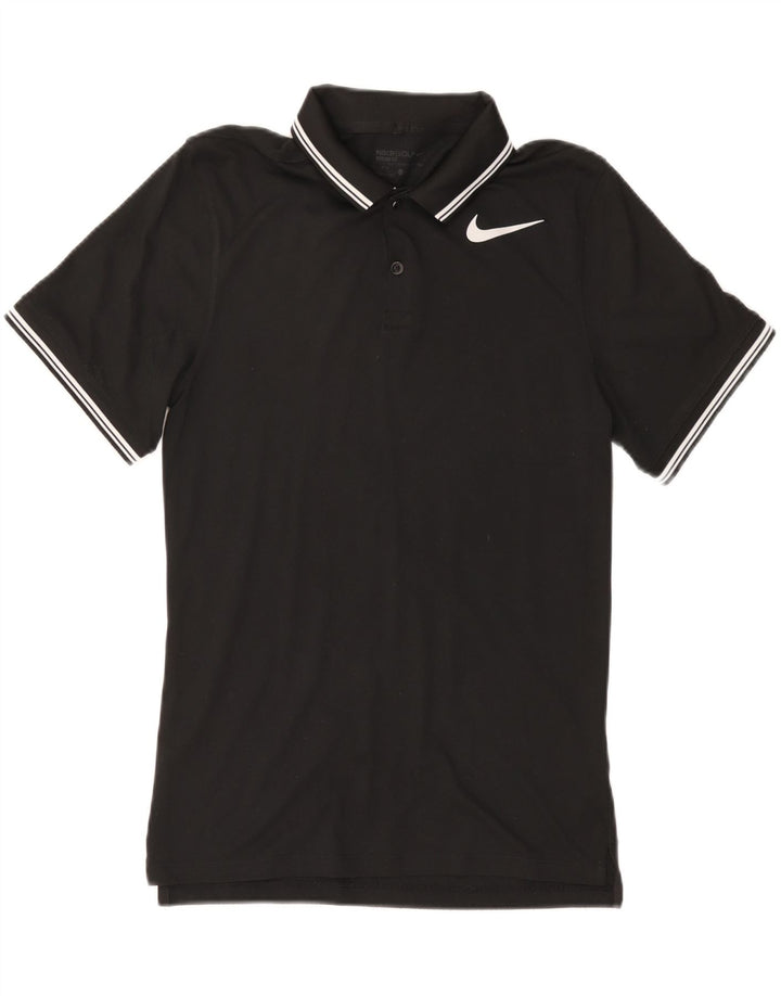 Camisa polo masculina NIKE Dri Fit pequena preta poliéster