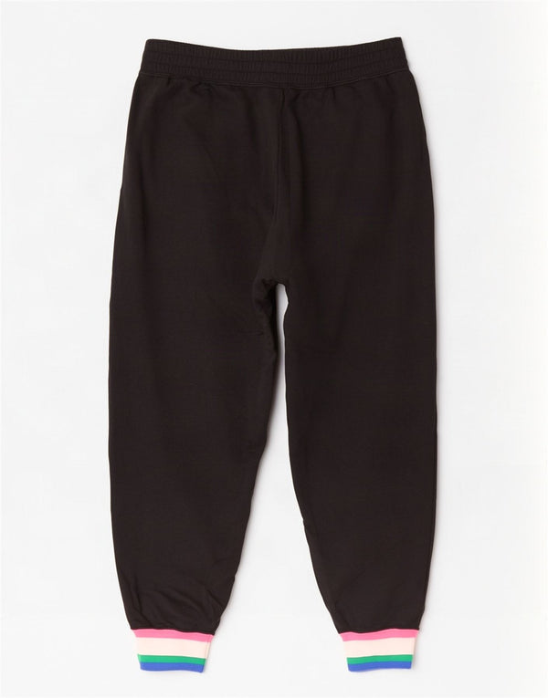 Calça de treino feminina Nike Joggers UK 14 grande preto colorblock algodão