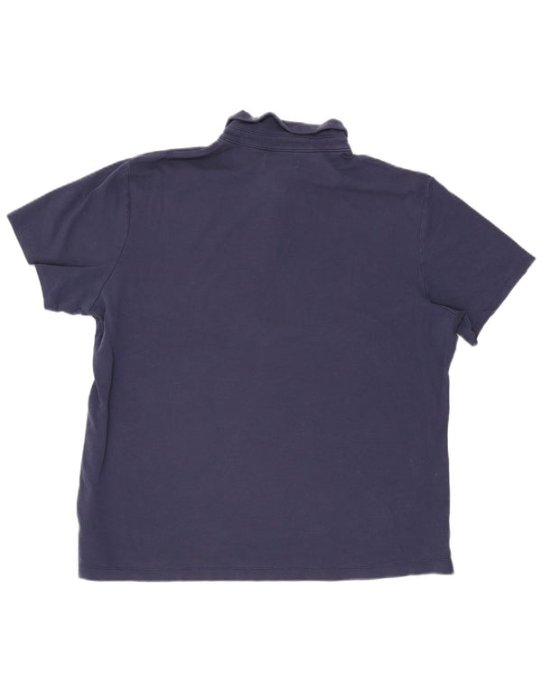 Camisa polo masculina Orvis 2XL algodão azul marinho