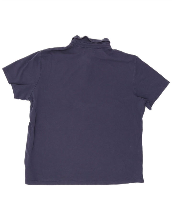 Camisa polo masculina Orvis 2XL algodão azul marinho