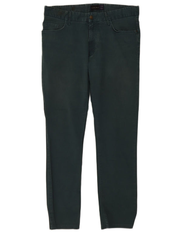 Zara Mens Slim Calça Casual EU 44 Grande W34 L31 Verde