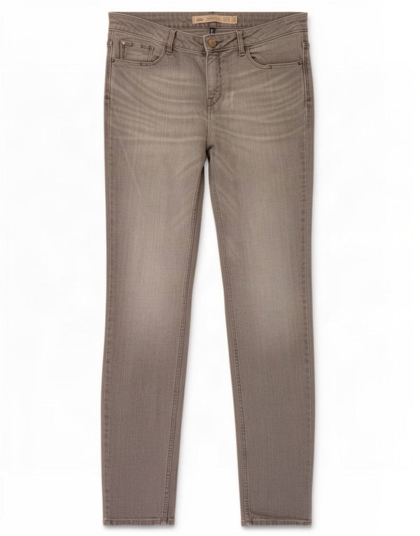 Zara Womens Trafaluc Slim Jeans EU 38 Pequeno W28 L32 Algodão Cinza