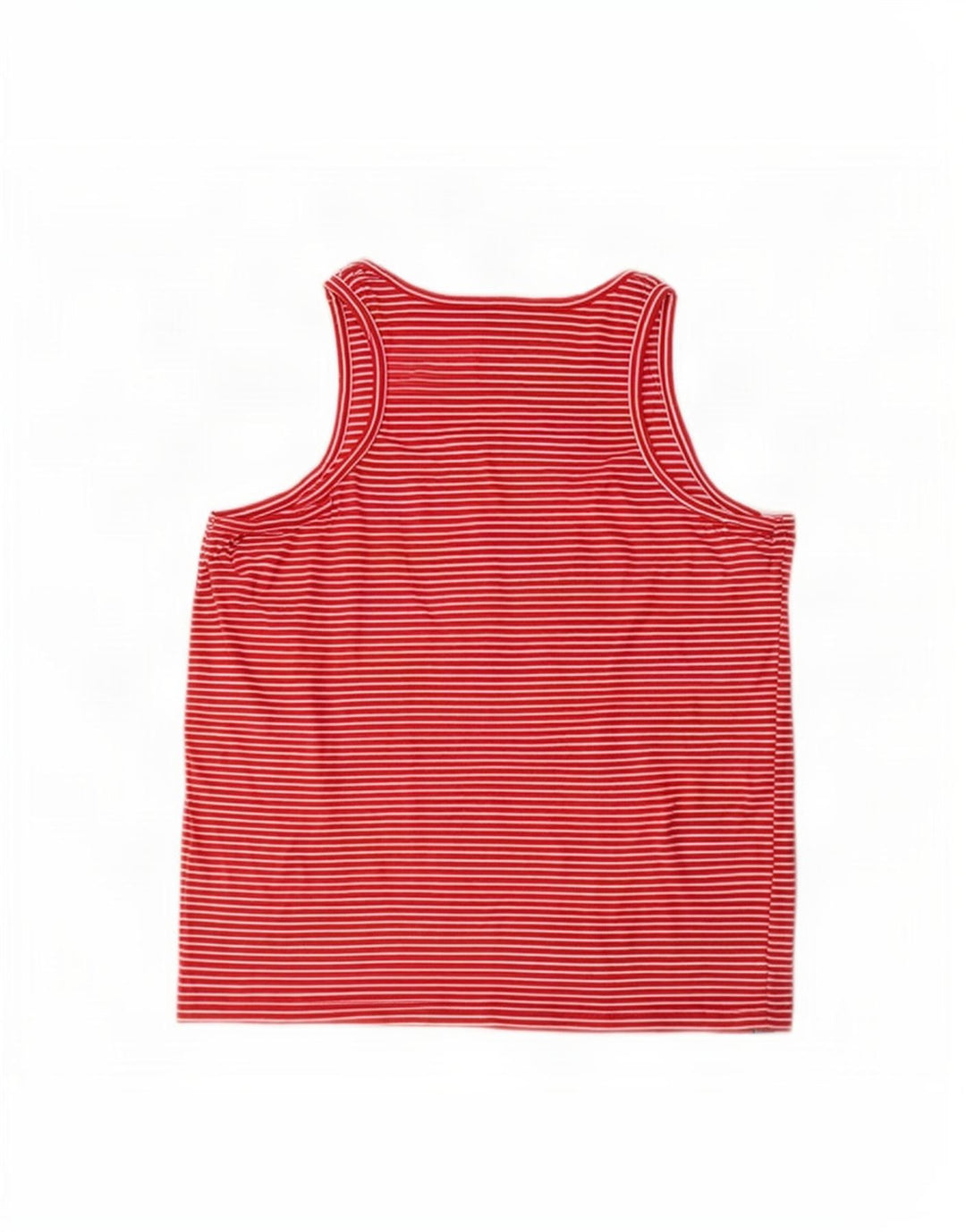 Colete feminino Superdry UK 14 grande algodão listrado vermelho