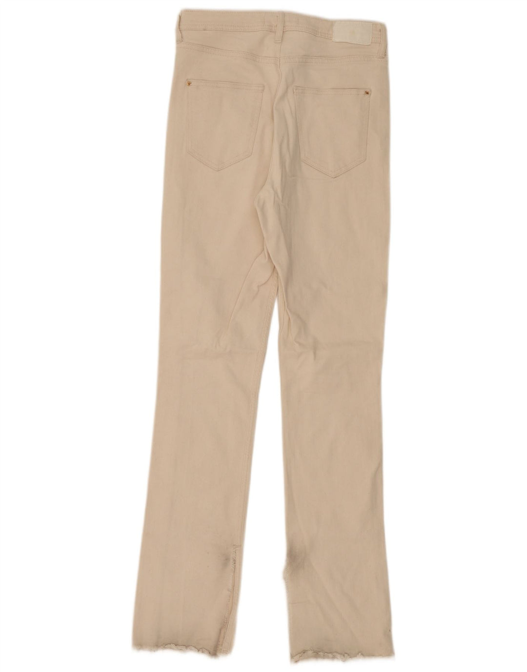 Zara Jeans Slim Feminino EU 38 Pequeno W28 L33 Off White