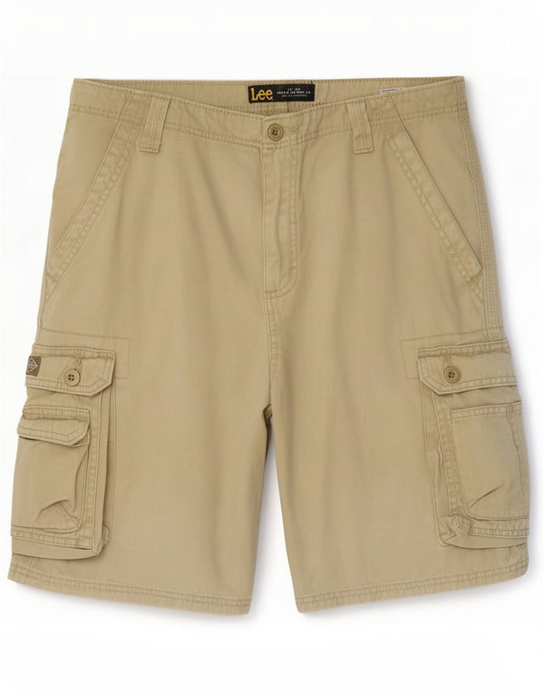 Lee Mens Cargo Shorts Médio W33 Algodão Bege