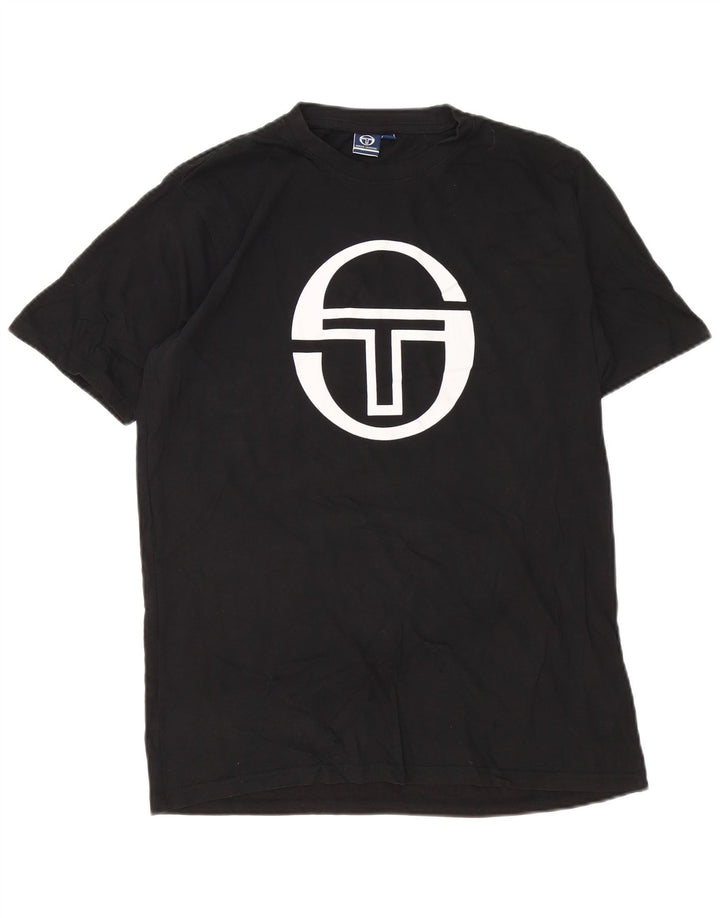 Camiseta gráfica masculina Sergio Tacchini Top XL algodão preto