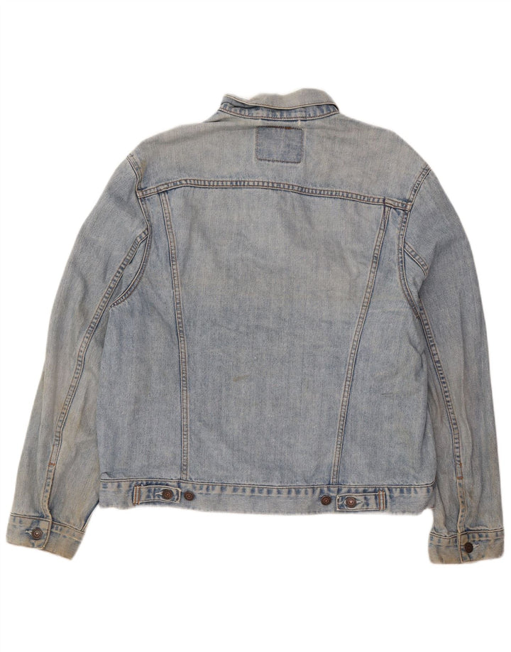 Jaqueta jeans masculina Levi's UK 40 grande algodão azul