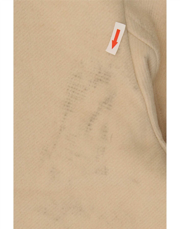 Sobretudo oversized feminino Zara UK 16 grande poliéster bege