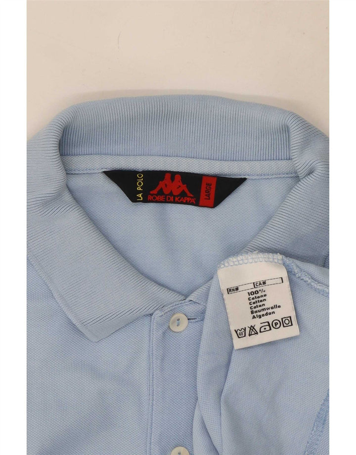 Camisa polo masculina Kappa grande algodão azul