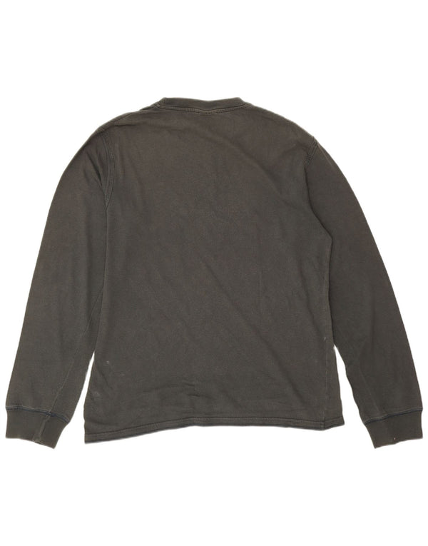 Top gráfico masculino Levi's manga comprida grande algodão cinza