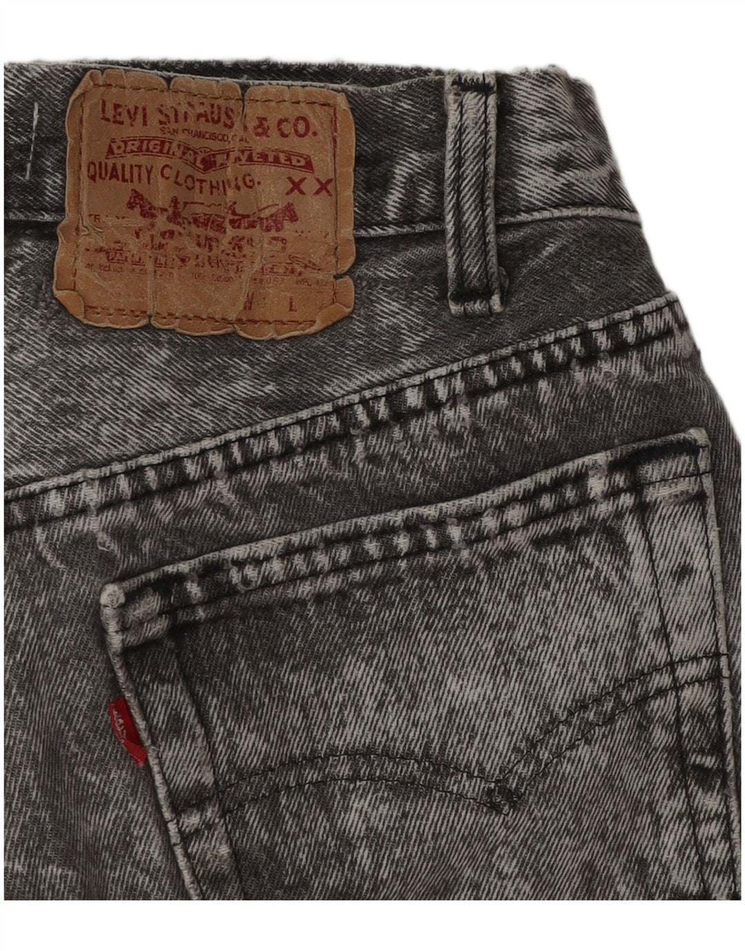 Shorts jeans feminino Levi's W28 cinza médio