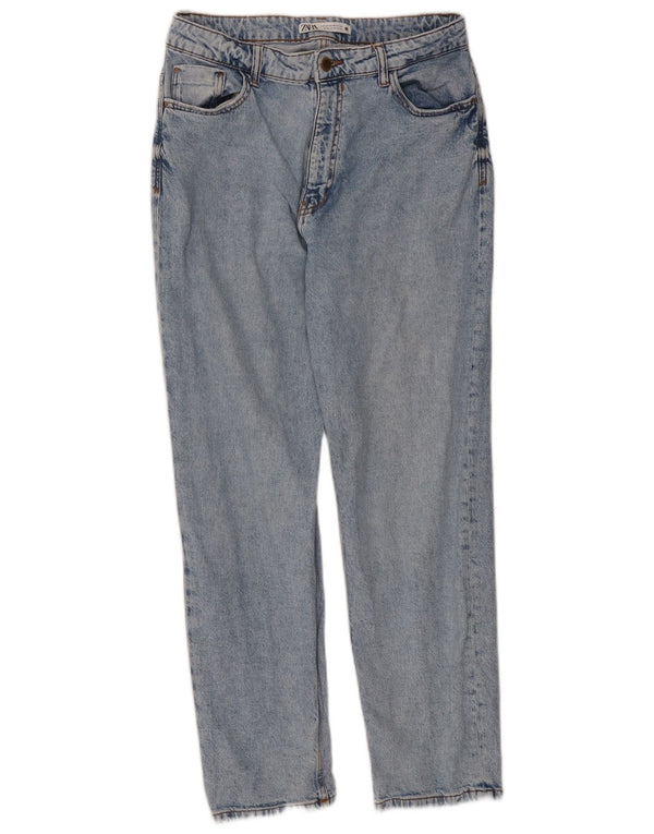Calça jeans reta feminina Zara EU 42 grande W32 L27 azul
