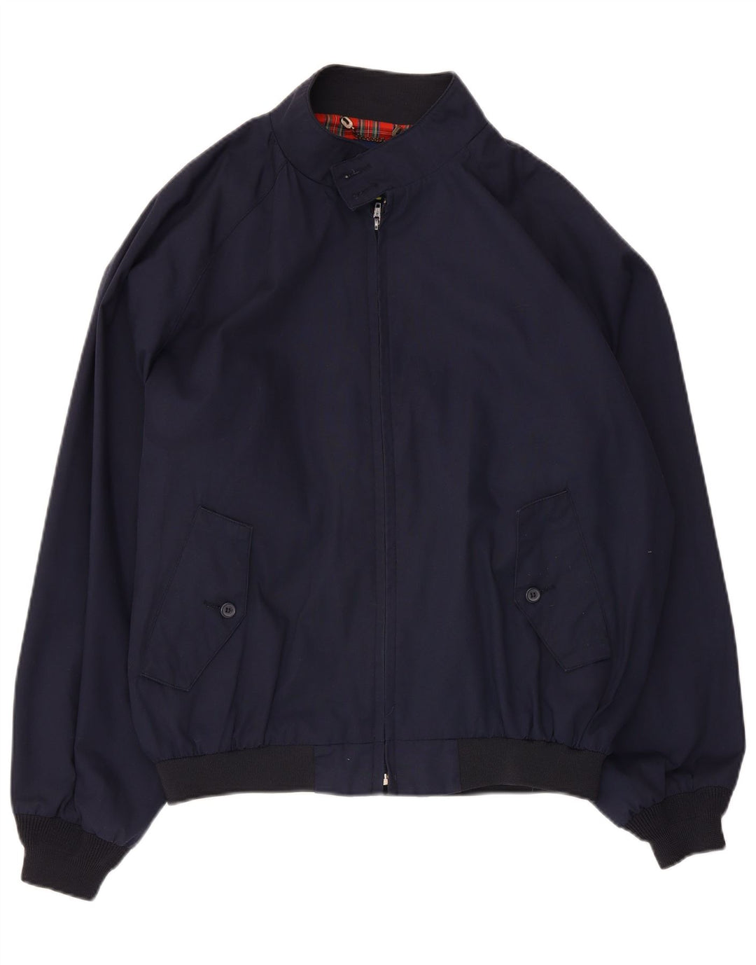 Jaqueta bomber masculina vintage UK 42 XL poliéster azul marinho