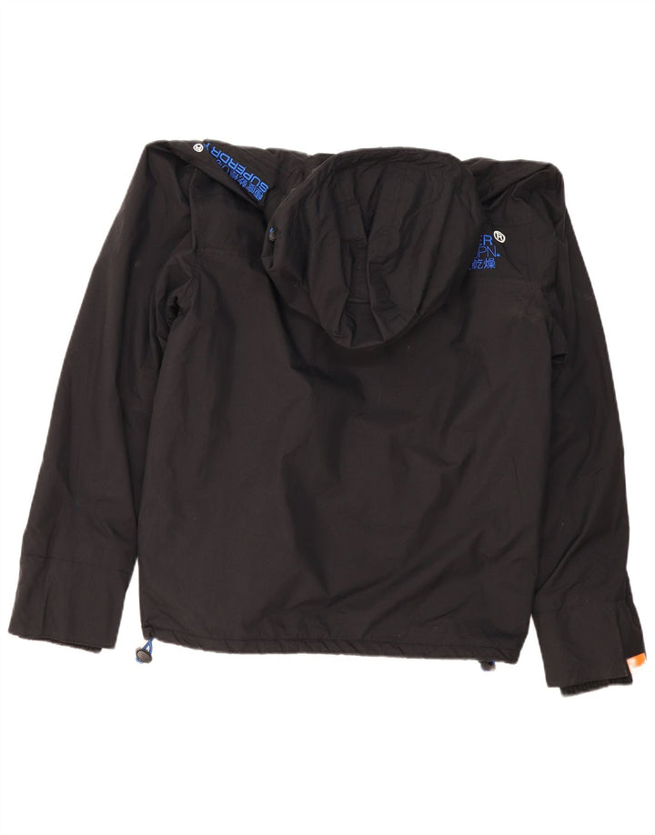 Jaqueta corta-vento masculina Superdry Graphic com capuz UK 42 XL poliéster preto
