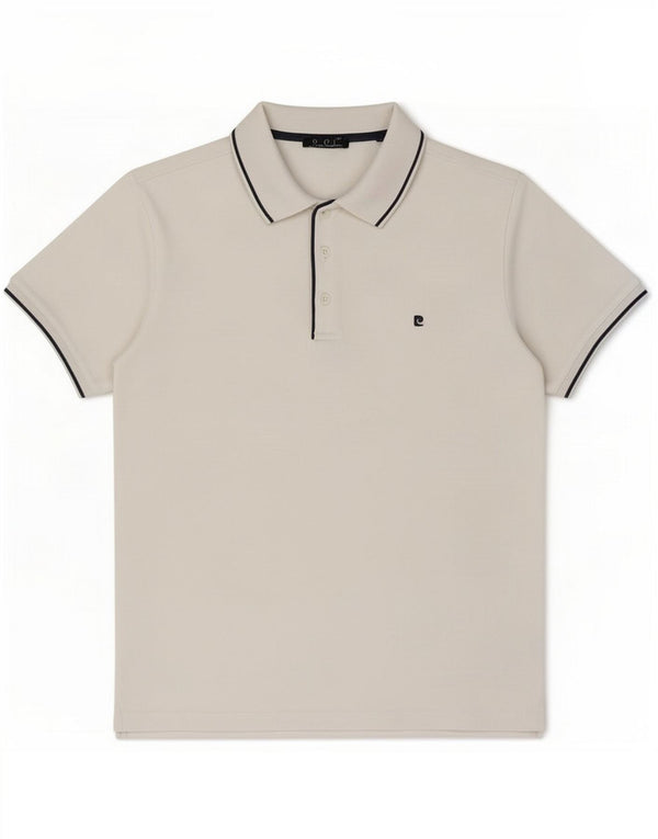 Camisa polo masculina Pierre Cardin grande algodão branco