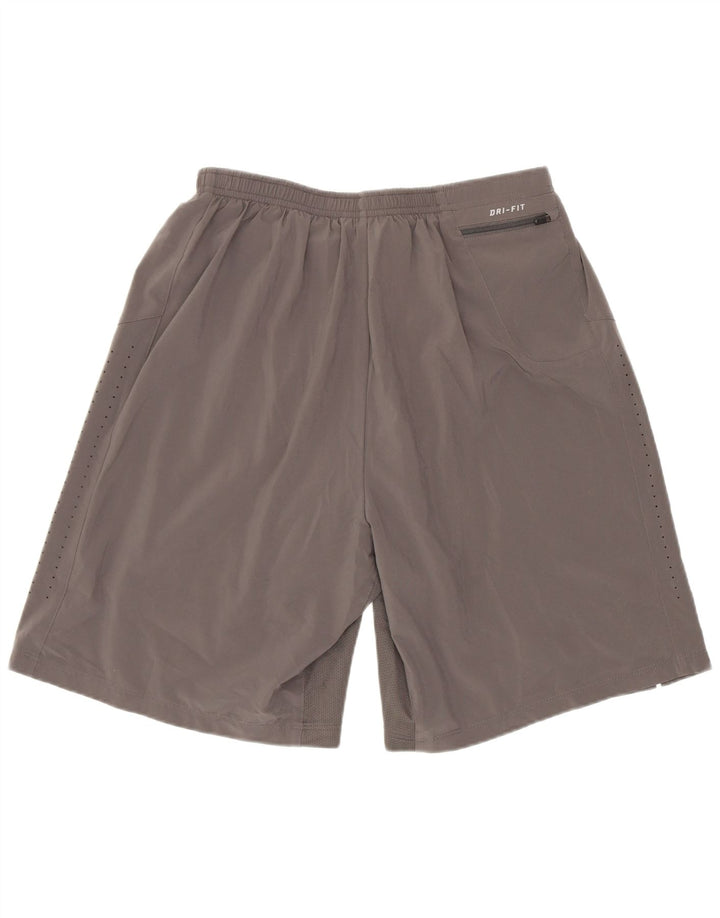 Shorts esportivos masculinos Nike poliéster cinza médio