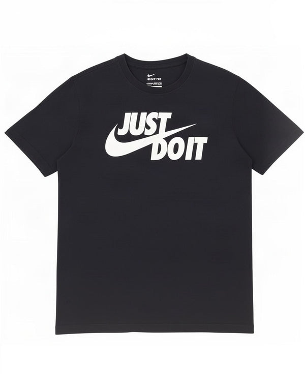 Camiseta Nike masculina gráfica Top médio algodão preto