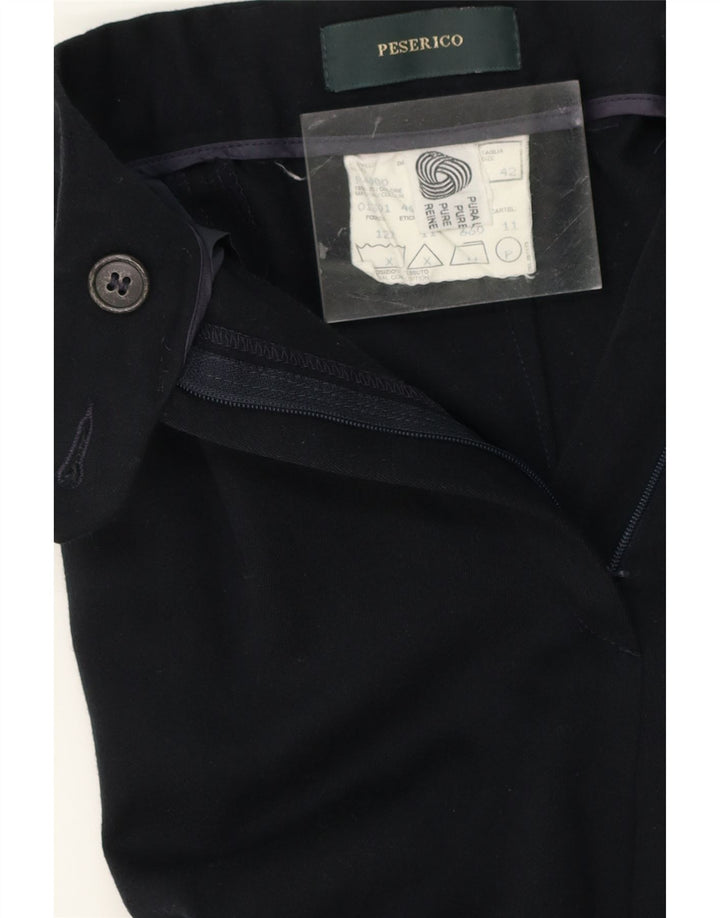 PESERICO Womens Pegged Chino Trousers W26 L26 Black New Wool Vintage Peserico and Second-Hand Peserico from Messina Hembry 