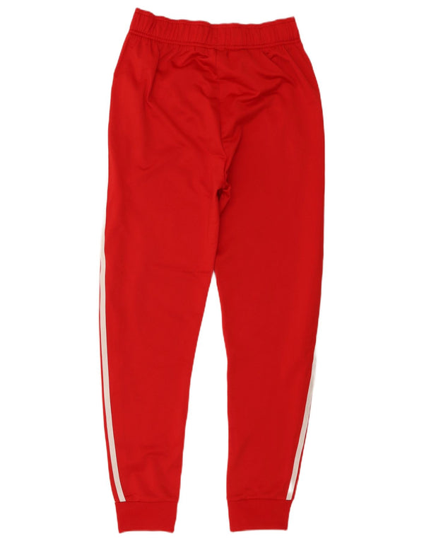 Adidas meninos calças de treino joggers 14-15 anos poliéster vermelho