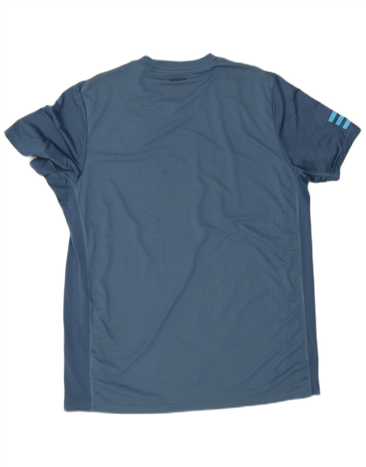 Adidas Mens Aeroready Camiseta Top Grande Azul Poliéster