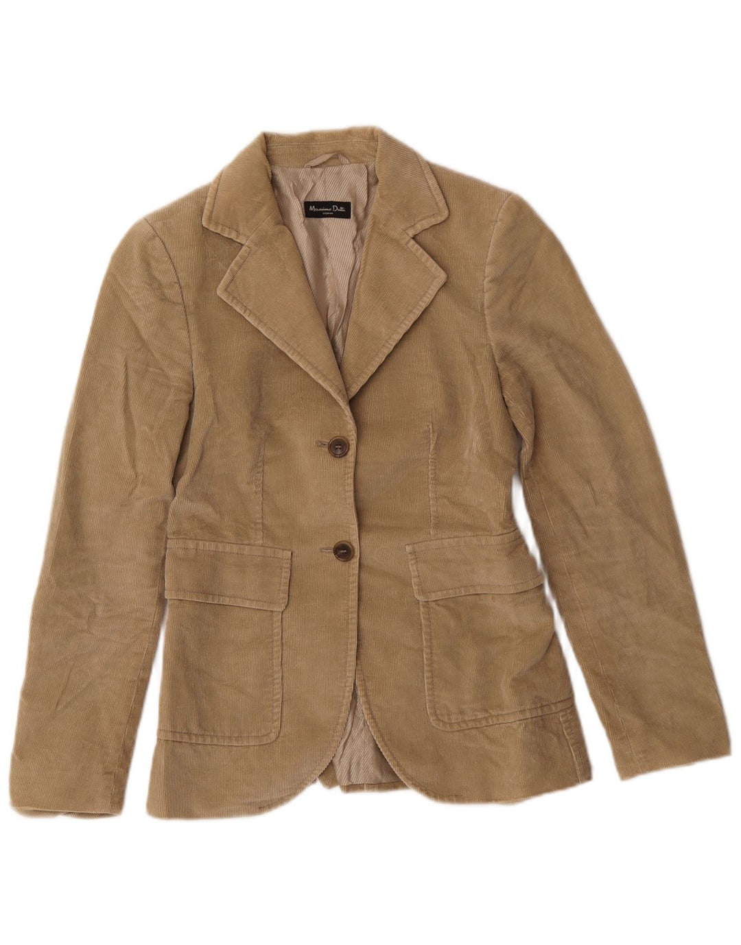 Jaqueta blazer feminina de veludo com 2 botões MASSIMO DUTTI EU 36 XS algodão marrom