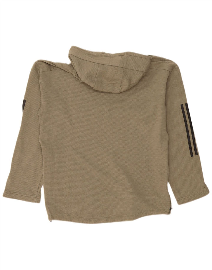 Adidas Mens Hoodie Jumper Pequeno Caqui