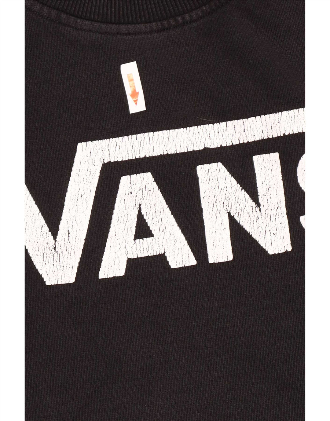 Vans feminino gráfico moletom jumper pequeno algodão preto