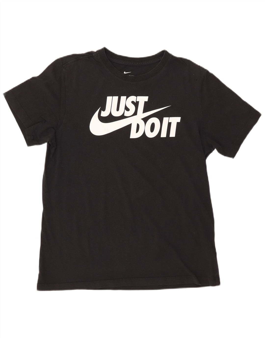 Camiseta feminina NIKE com estampa gráfica UK 14 médio algodão preto