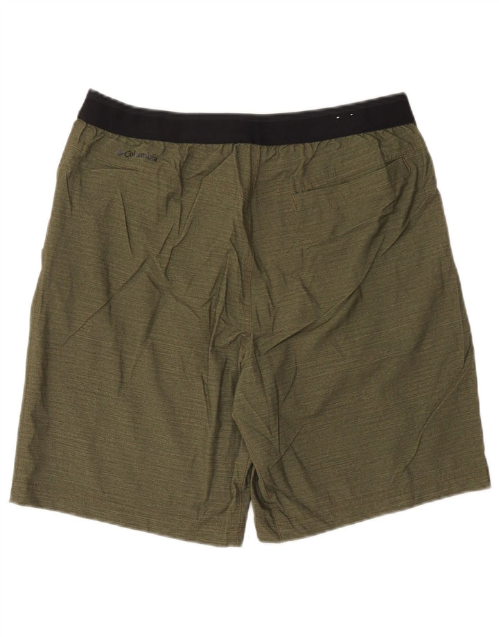 Columbia Mens Sport Shorts Medium Khaki Colourblock Poliéster