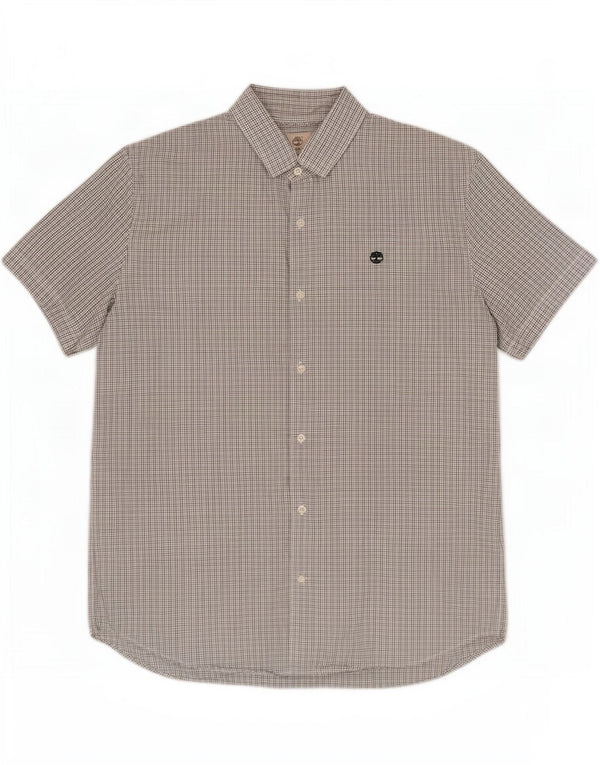 Camisa masculina Slim Fit Timberland 2XL cinza xadrez