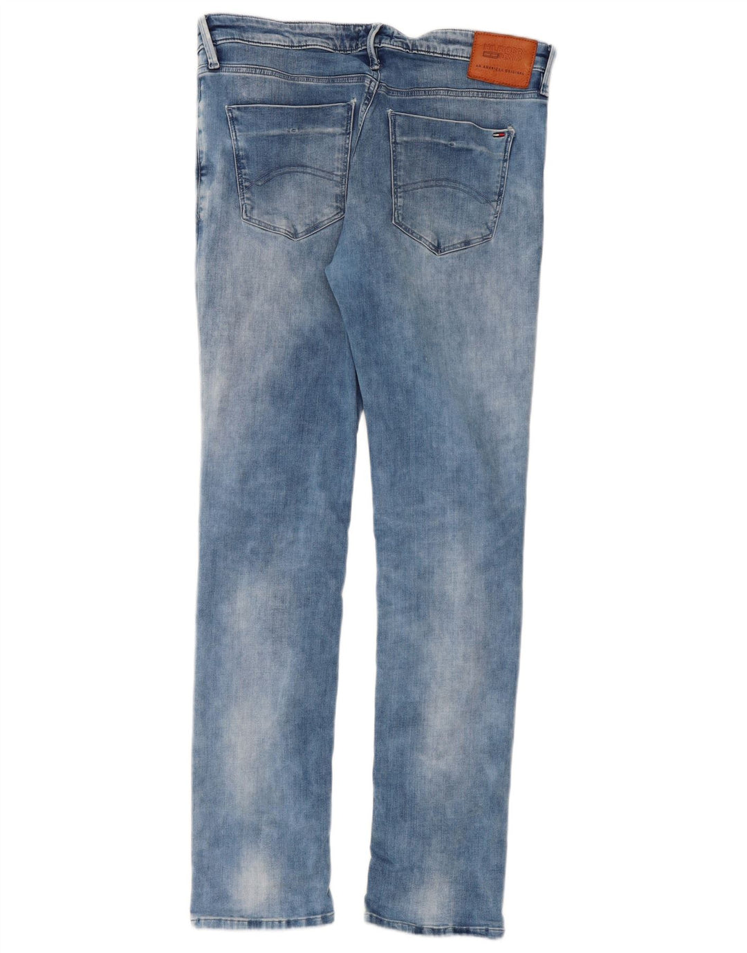 Tommy Hilfiger Masculino Slim Jeans W34 L34 Azul Algodão