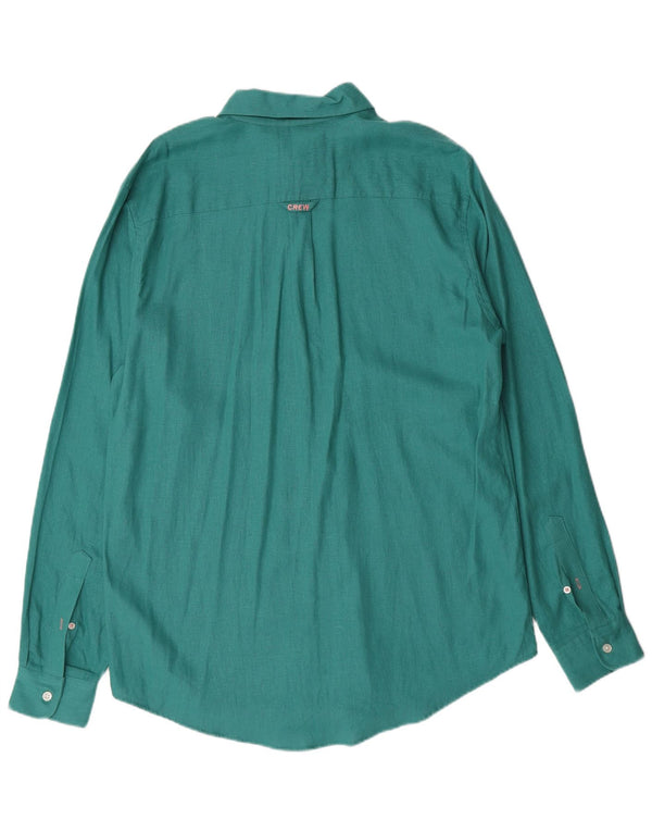 Crew Clothing Mens Shirt Medium Green Linen