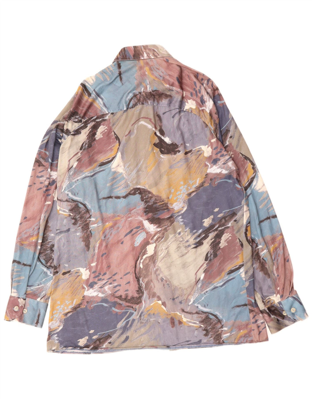 Camisa masculina VINTAGE com estampa abstrata média multicolorida