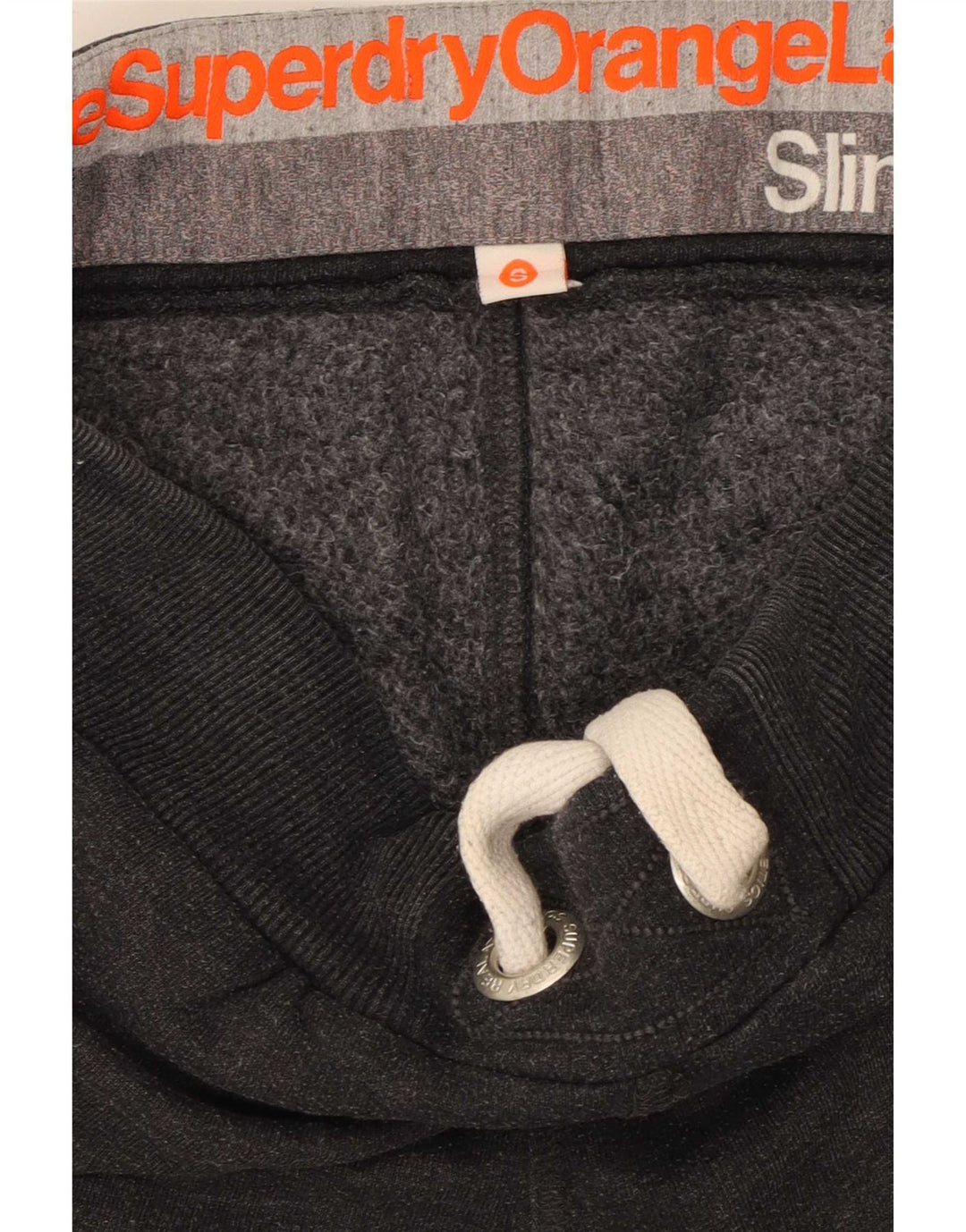 Calça de treino masculina Superdry Slim joggers pequeno algodão cinza