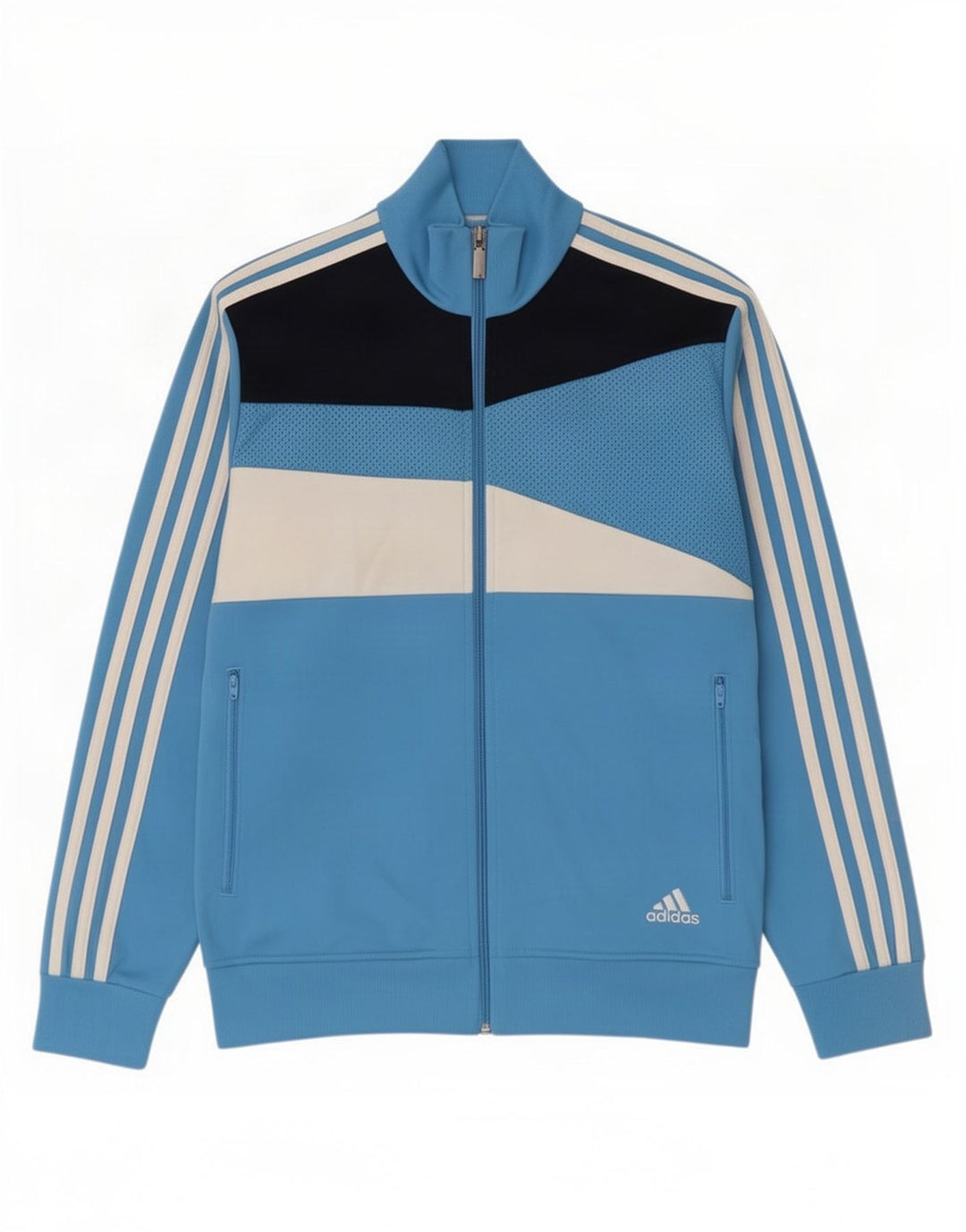 Jaqueta Adidas Meninos Treino Top 13-14 Anos Azul Colorblock Poliéster