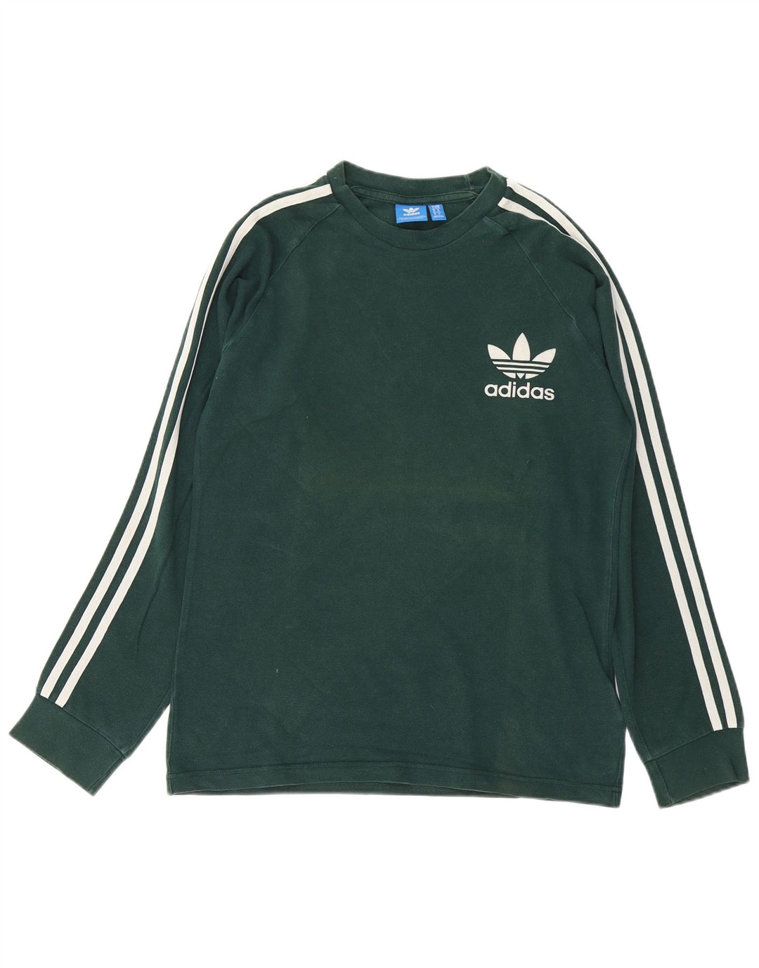 Adidas Mens Top Manga Longa Médio Algodão Verde