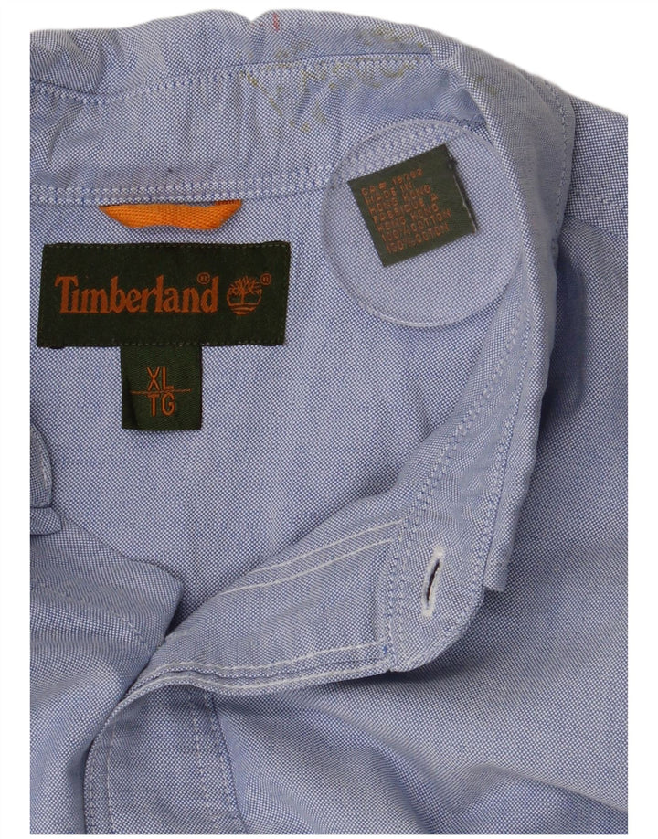 Camisa masculina Timberland XL azul algodão