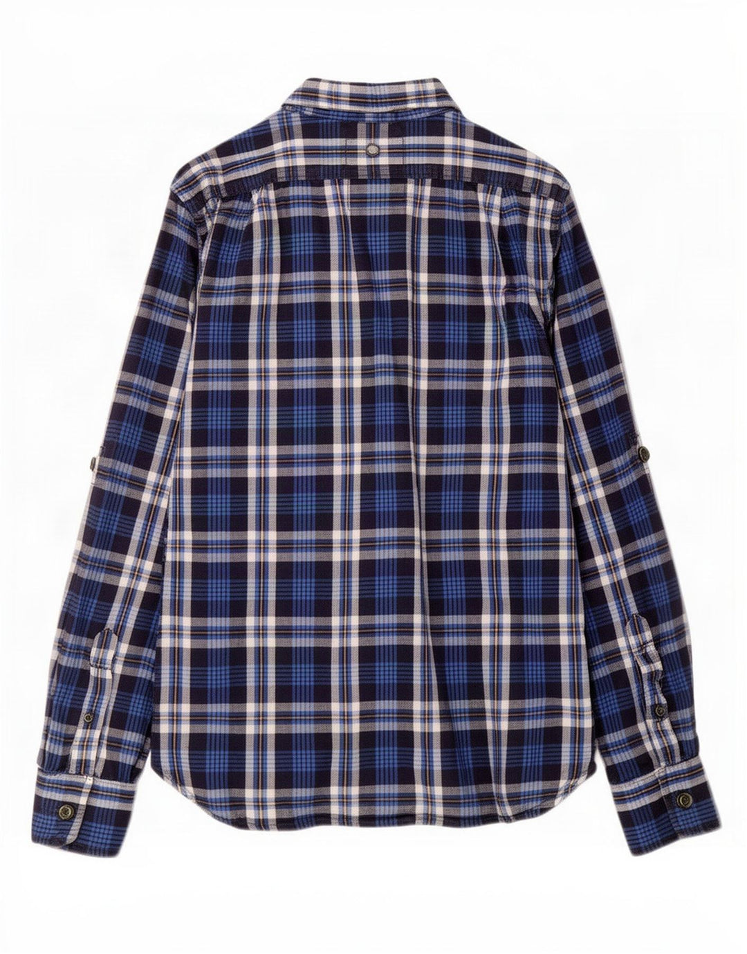 Camisa masculina de flanela Superdry grande algodão xadrez azul marinho