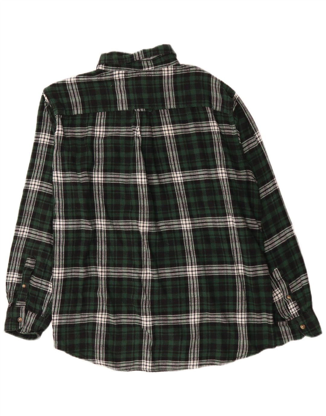 Camisa masculina de flanela Chaps XL verde xadrez algodão