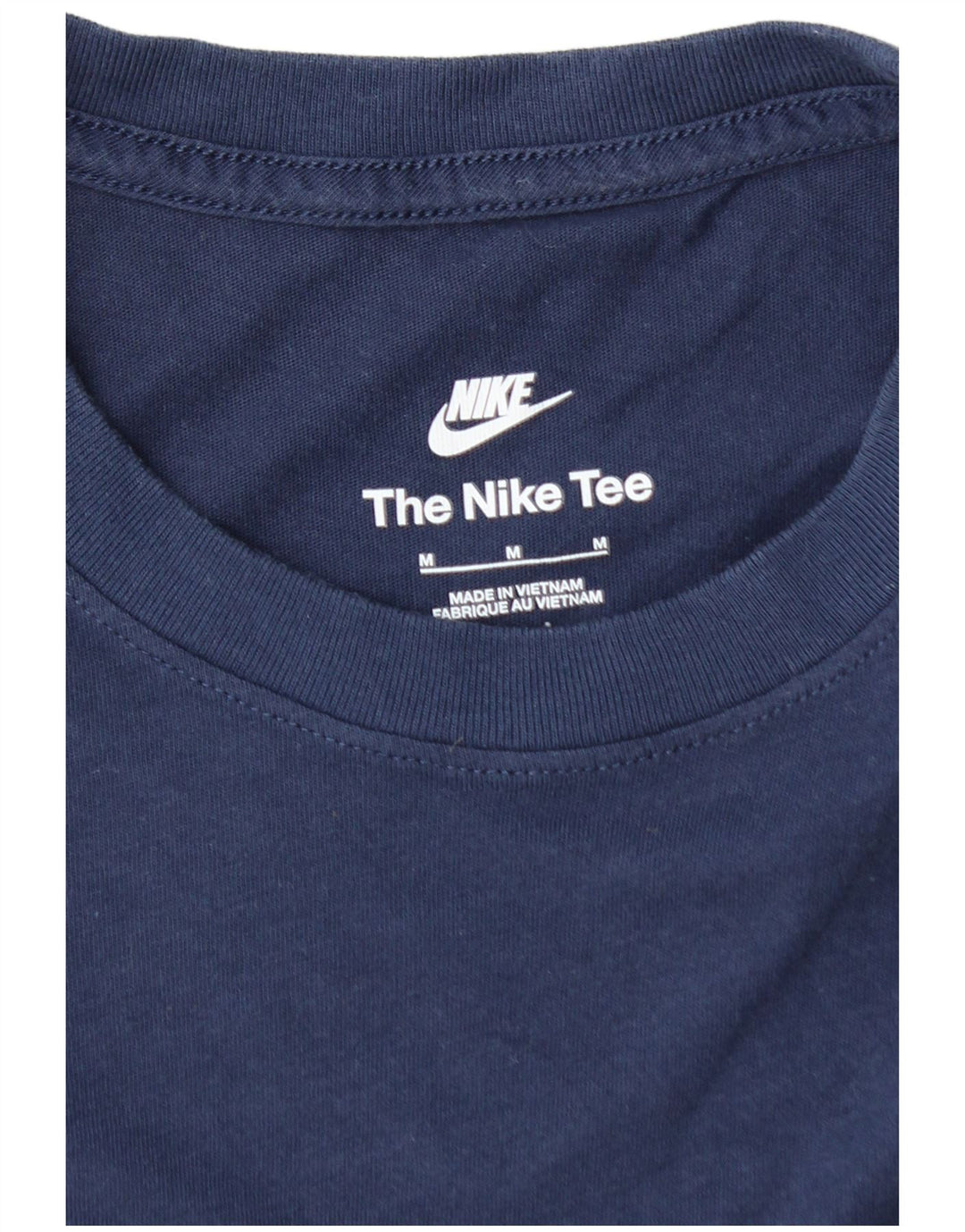 NIKE Mens T-Shirt Top Medium Navy Blue Cotton