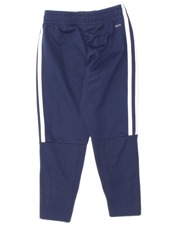 Calças de treino Adidas Boys Climalite 3-4 anos azul marinho poliéster