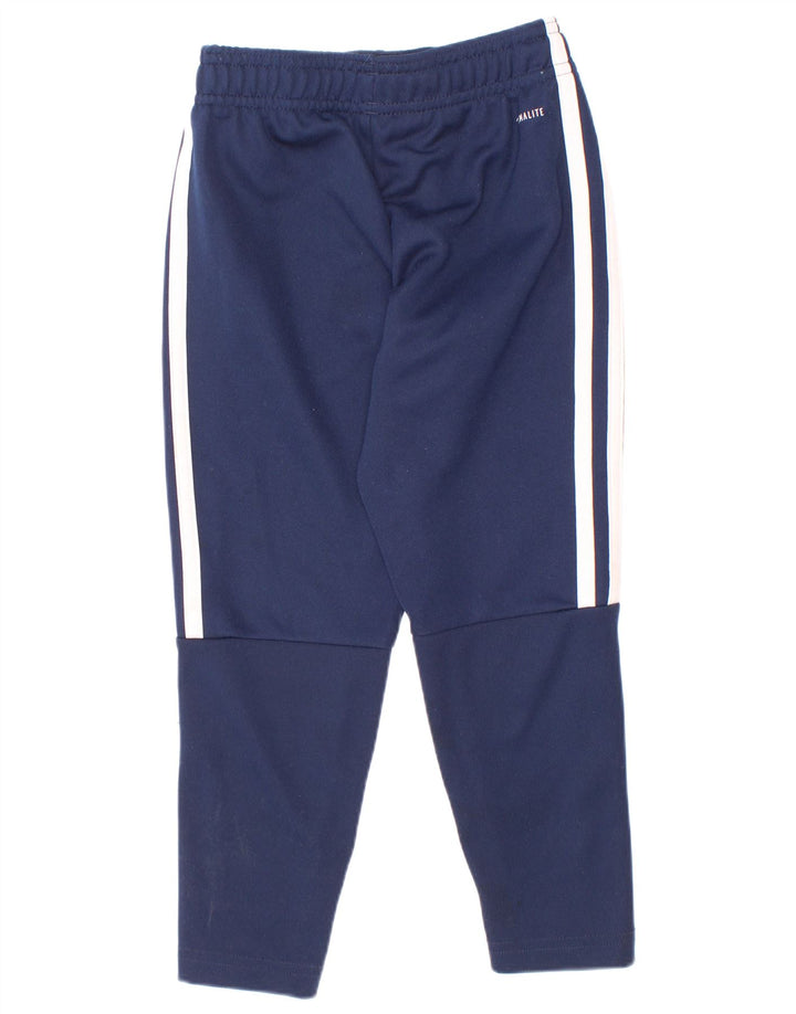 Calças de treino Adidas Boys Climalite 3-4 anos azul marinho poliéster