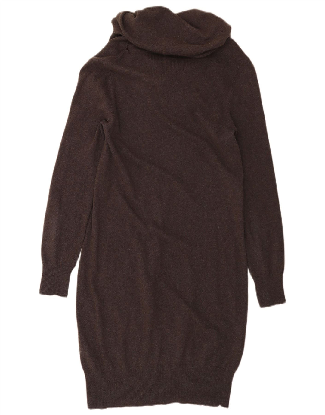 Vestido jumper feminino Jigsaw Reino Unido 12 lã marrom médio